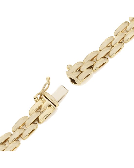 18K Graduated Panther Link Necklace